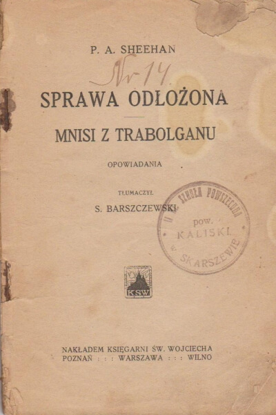 Sheehan P. A. Sprawa odłożona Mnisi z Trabolganu