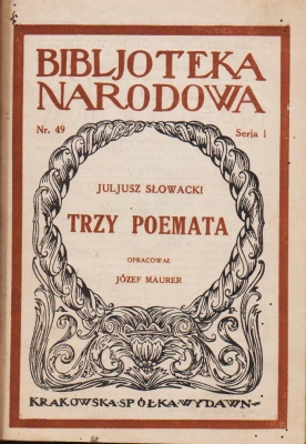 Słowacki Juliusz Trzy poemata