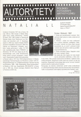 Natalia LL Autorytety Polskiej Fotografii Artystycznej Fotografia Polska – Promocja i dokumentacja 404054.
