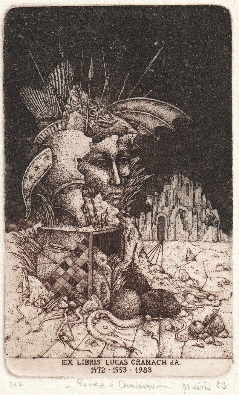 Zdenek BUGAN (ur. 1957) ekslibris Lucas Cranach