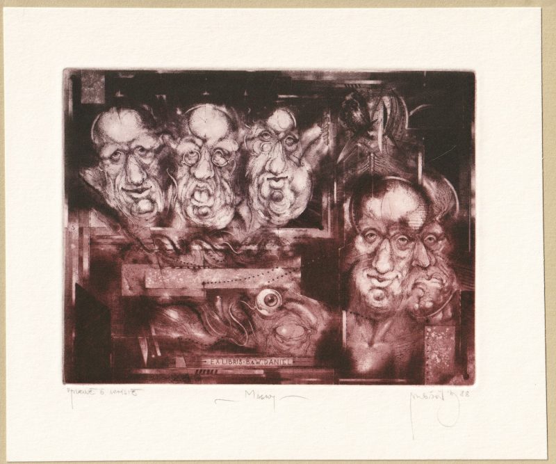 Zdenek BUGAN (ur. 1957) ekslibris B. & W. Daniel