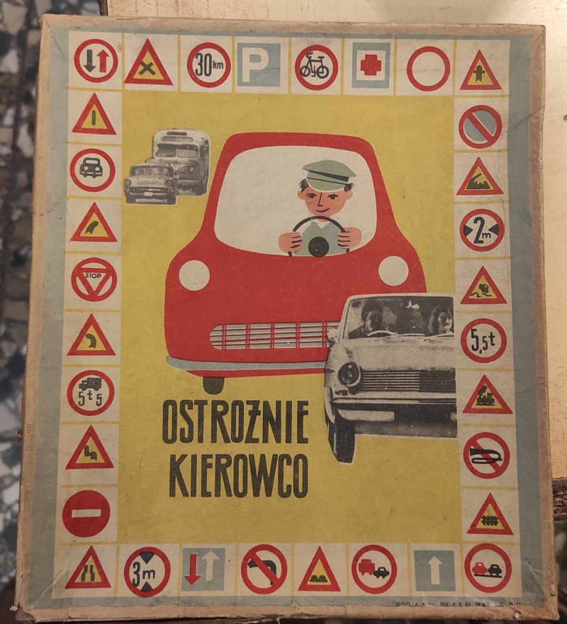 Gra planszowa „Ostrożnie kierowco” Polska 1965 306931.
