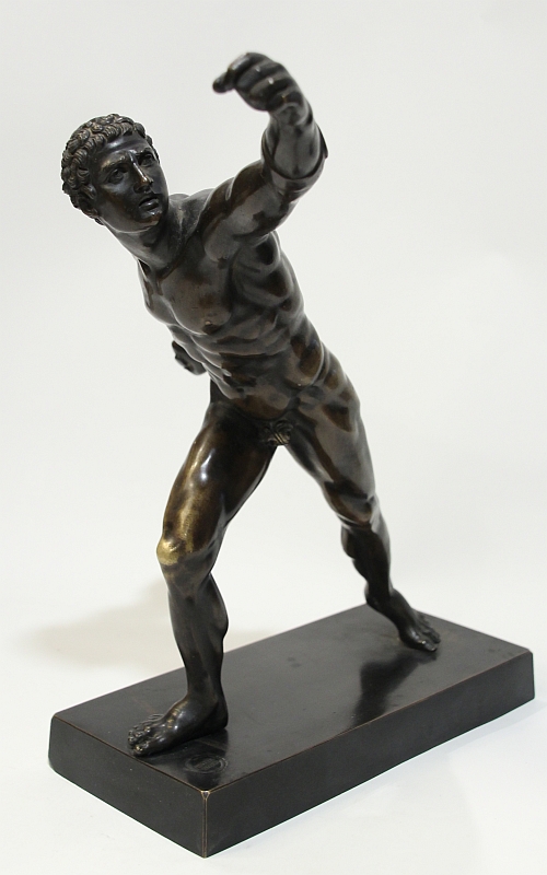 Figura Szermierza Borghese, Gladiator XIX w.,brąz [prezent] 212033.