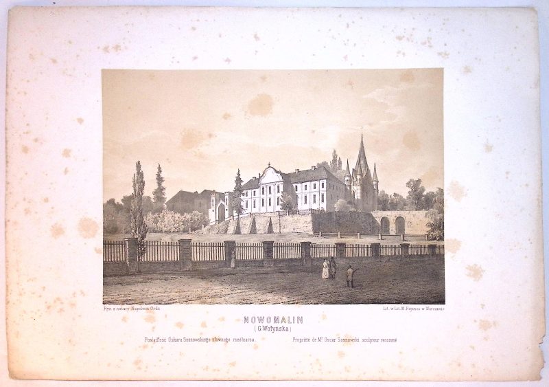 Napoleon ORDA (1807-1883) 022 NOWOMALIN (G. Wołyńska) z: Album widoków historycznych Polski