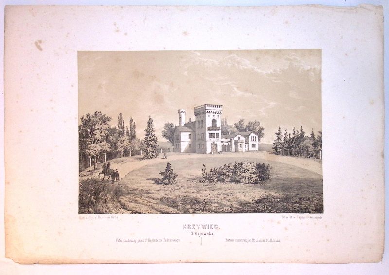 Napoleon ORDA (1807-1883 ) 045 KRZYWIEC (G. Kijowska) z: Album widoków historycznych Polski