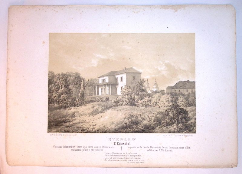 Napoleon ORDA (1807-1883) 095 STEBLÓW (G. Kijowska) z: Album widoków historycznych Polski
