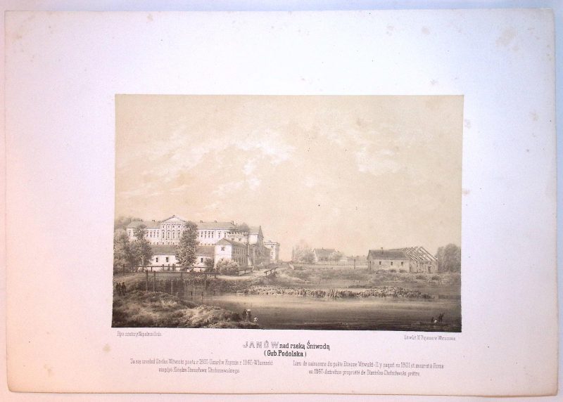 Napoleon ORDA (1807-1883) 132 JANÓW nad rzeką Śniwodą m. ur. S. WITWICKIEGO (G. Podolska) z: Album widoków historycznych Polski