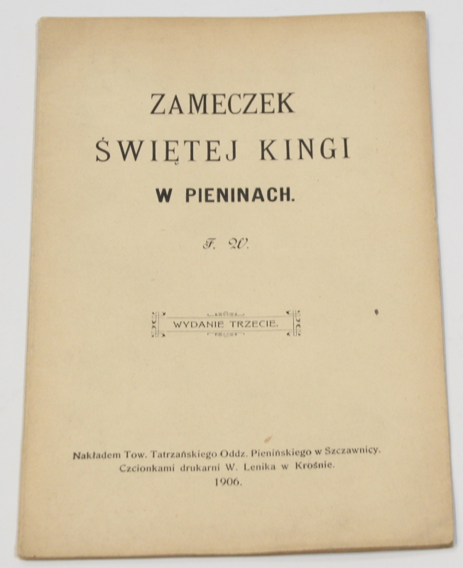 [Feliks Wiśniewski] Zameczek Świętej Kingi w Pieninach