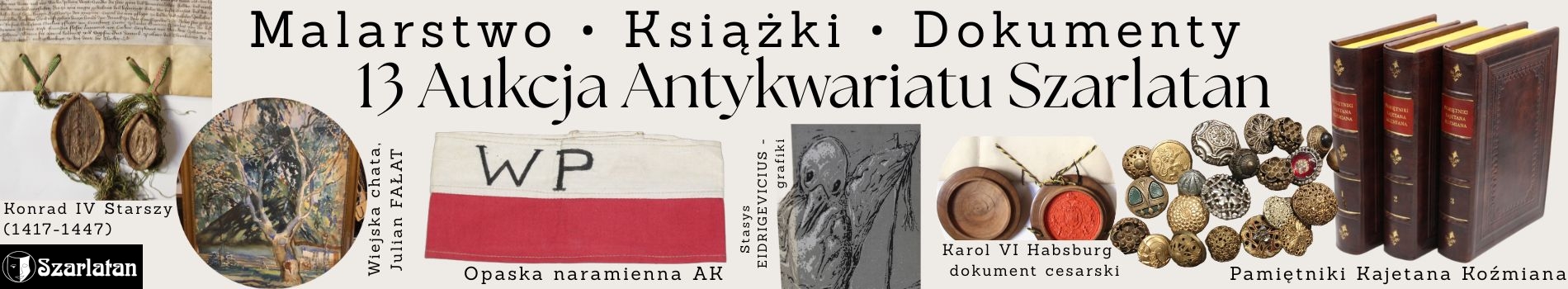 Malarstwo Książki Dokumenty 13 Aukcja Antykwariatu Szarlatan
