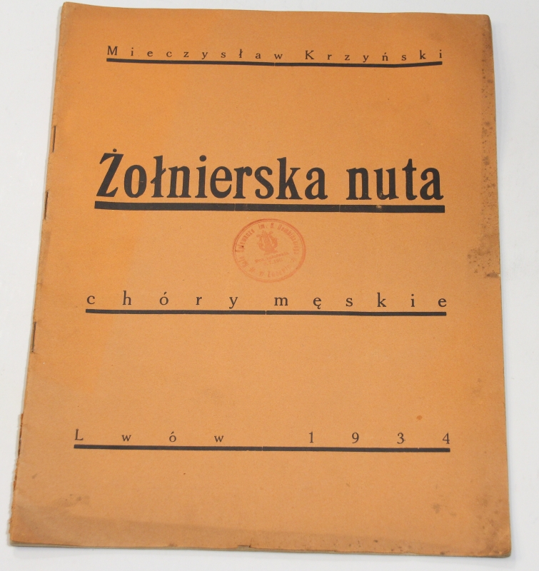 Mieczysław Krzyński ŻOŁNIERSKA nuta chóry męskie