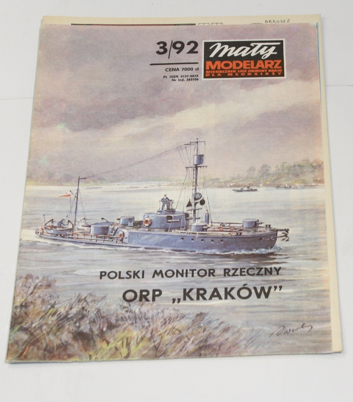 Mały Modelarz 3/1992 Polski monitor rzeczny ORP „Kraków”